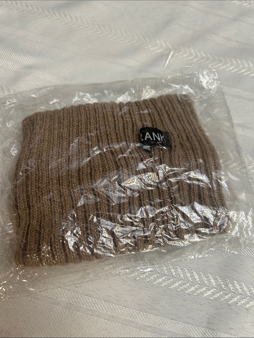 Ribbed Knit Headband in Camel NWT